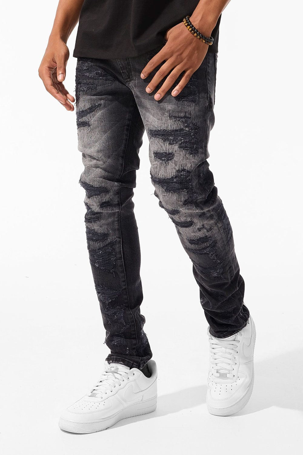 Jordan Craig "Rockaway" Denim Skinny Black Shadow