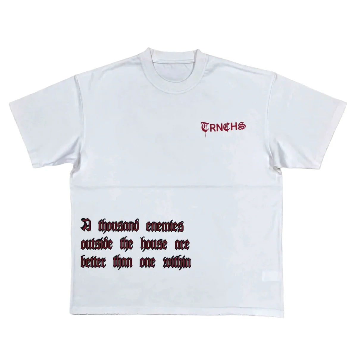 Trnchs "Know Your Enemies " Tee White