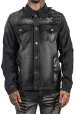 Juren "Blessed" Denim Jacket Black