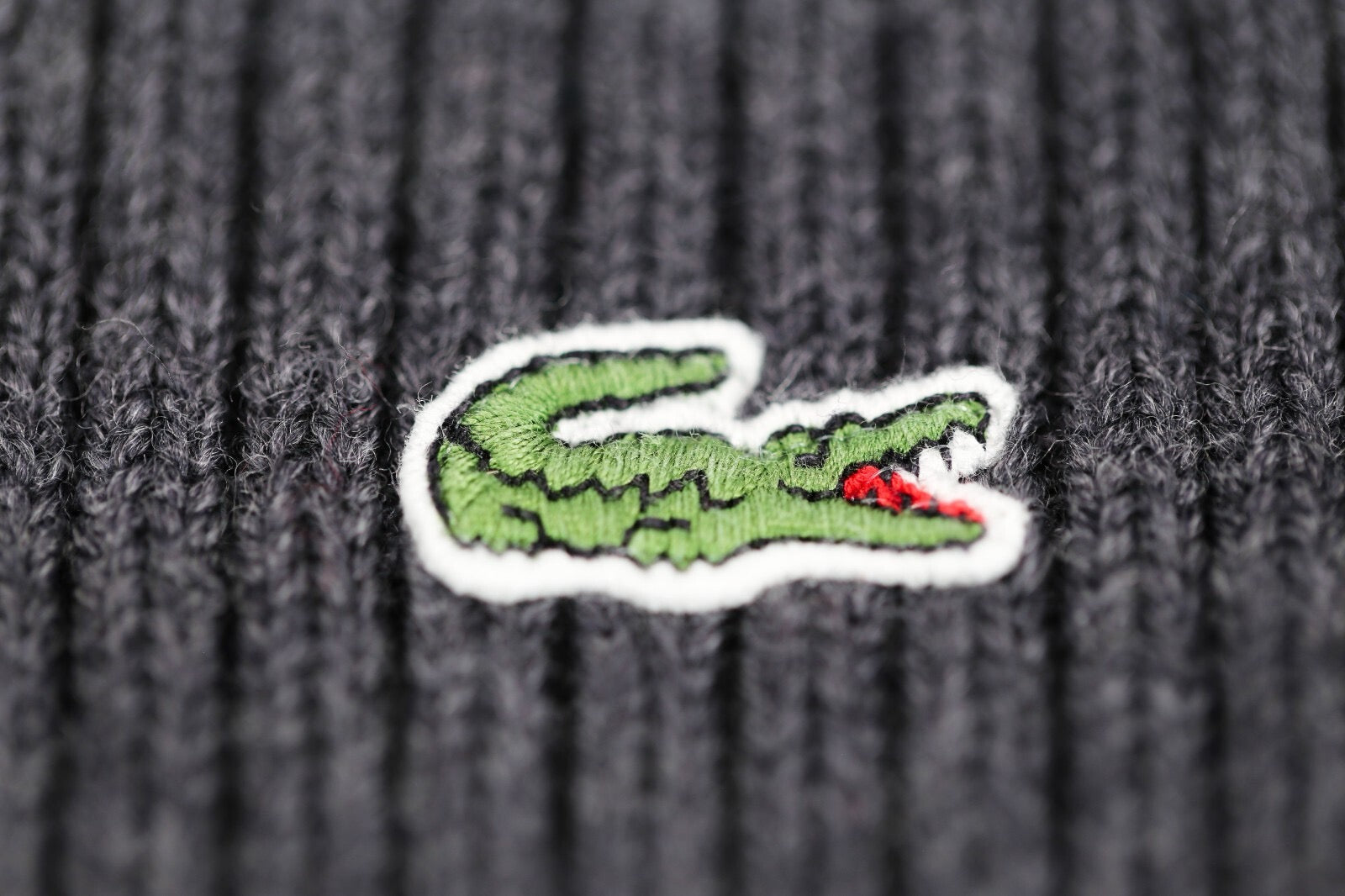Lacoste "Merino Wool" Scarf Grey