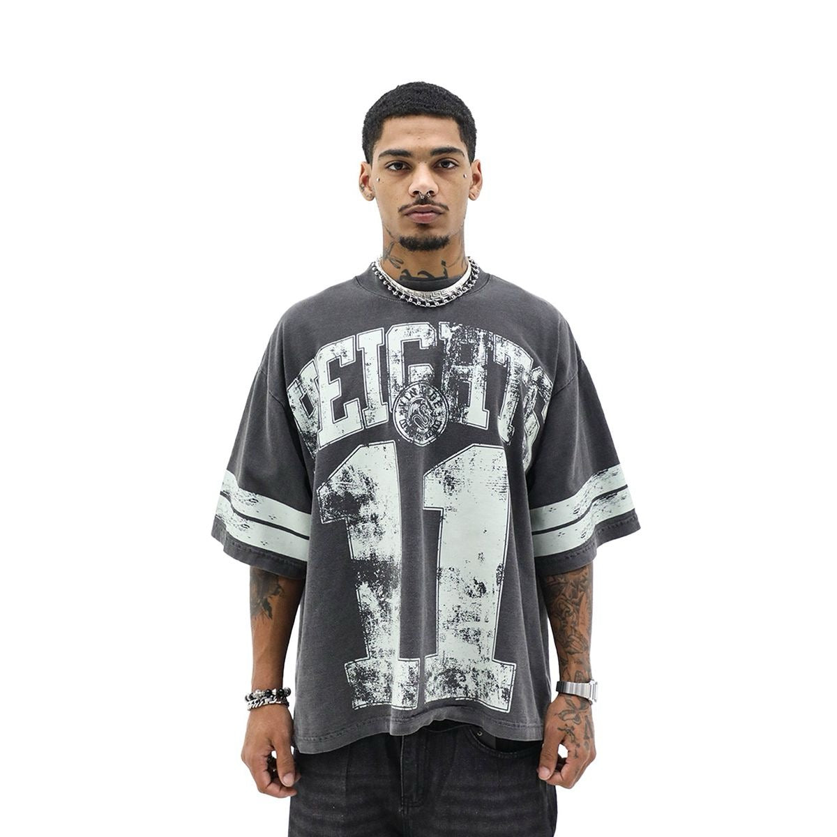 Heights "Varsity 11" Tee Grey