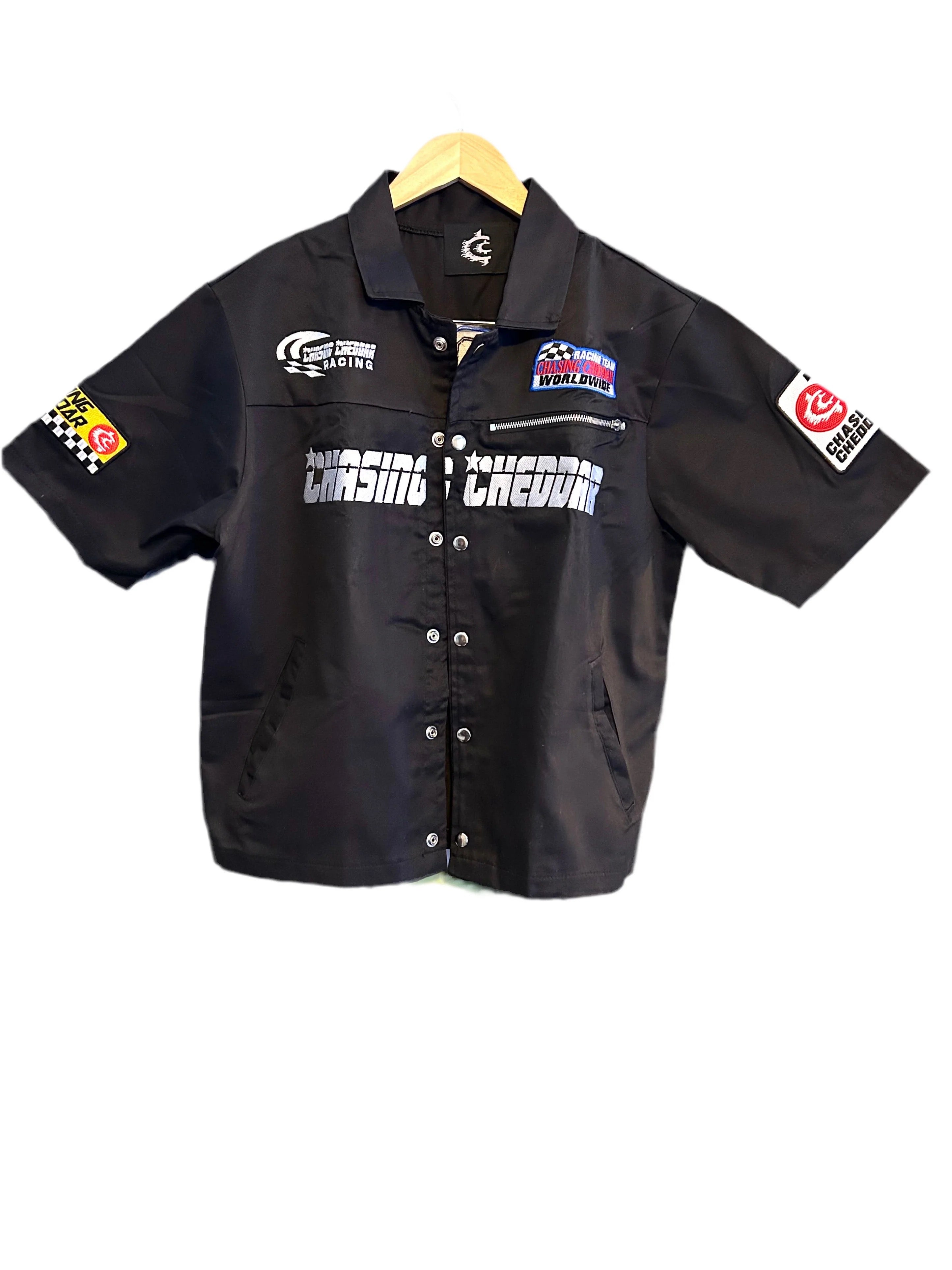 Chasing Cheddar "Victory" Button Up Black