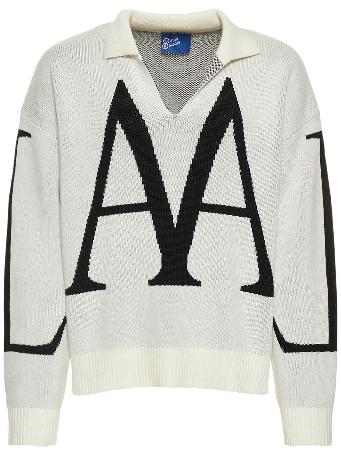 Lifted Anchors "AA" Sweater White