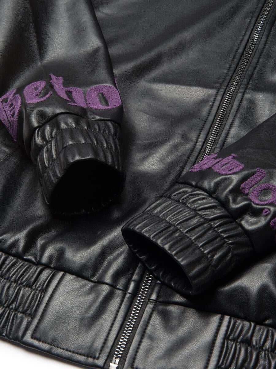 DCPL "Behold" Leather Zip Up Black