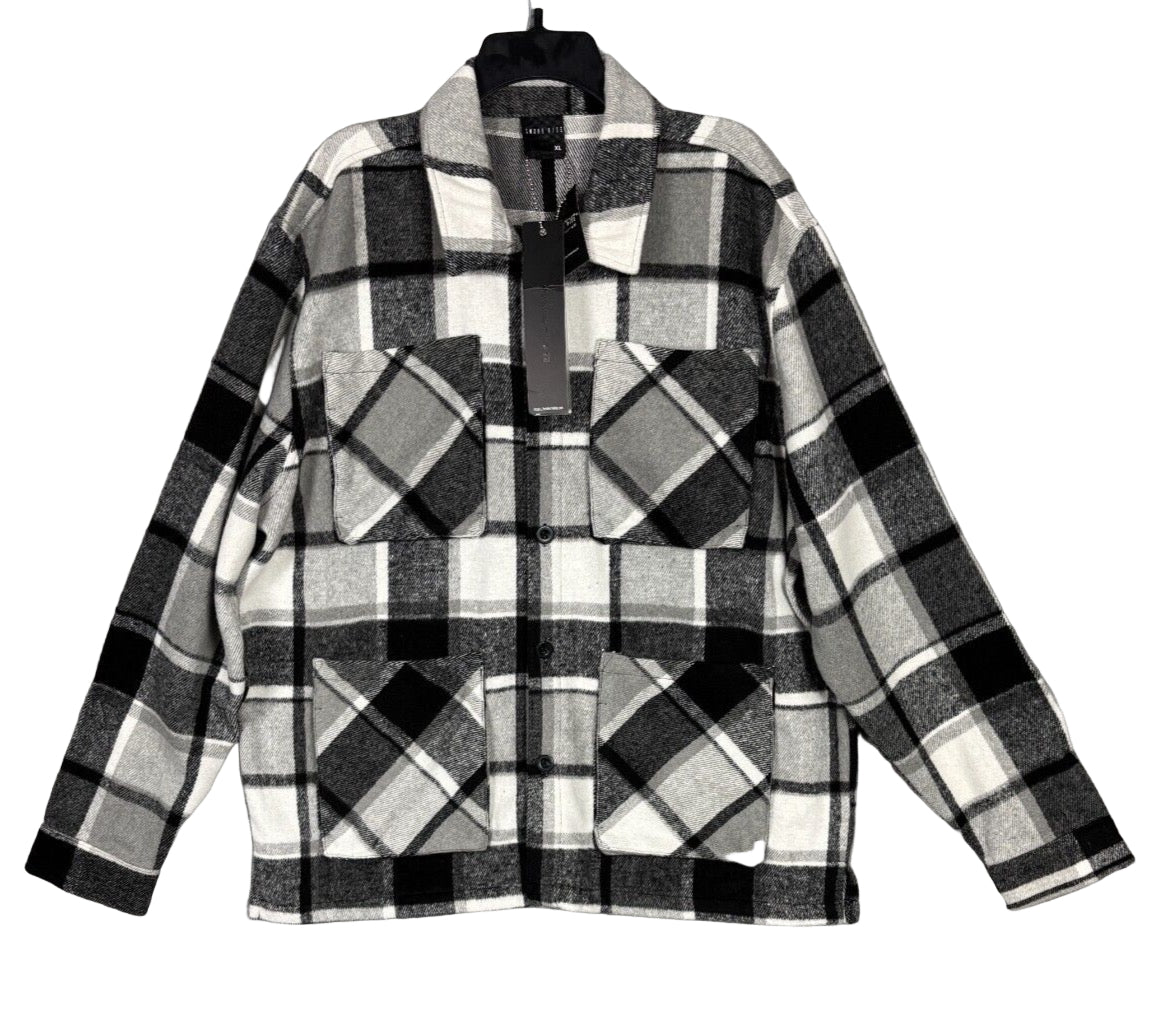 Smoke Rise "Flannel" Overshirt Black/White