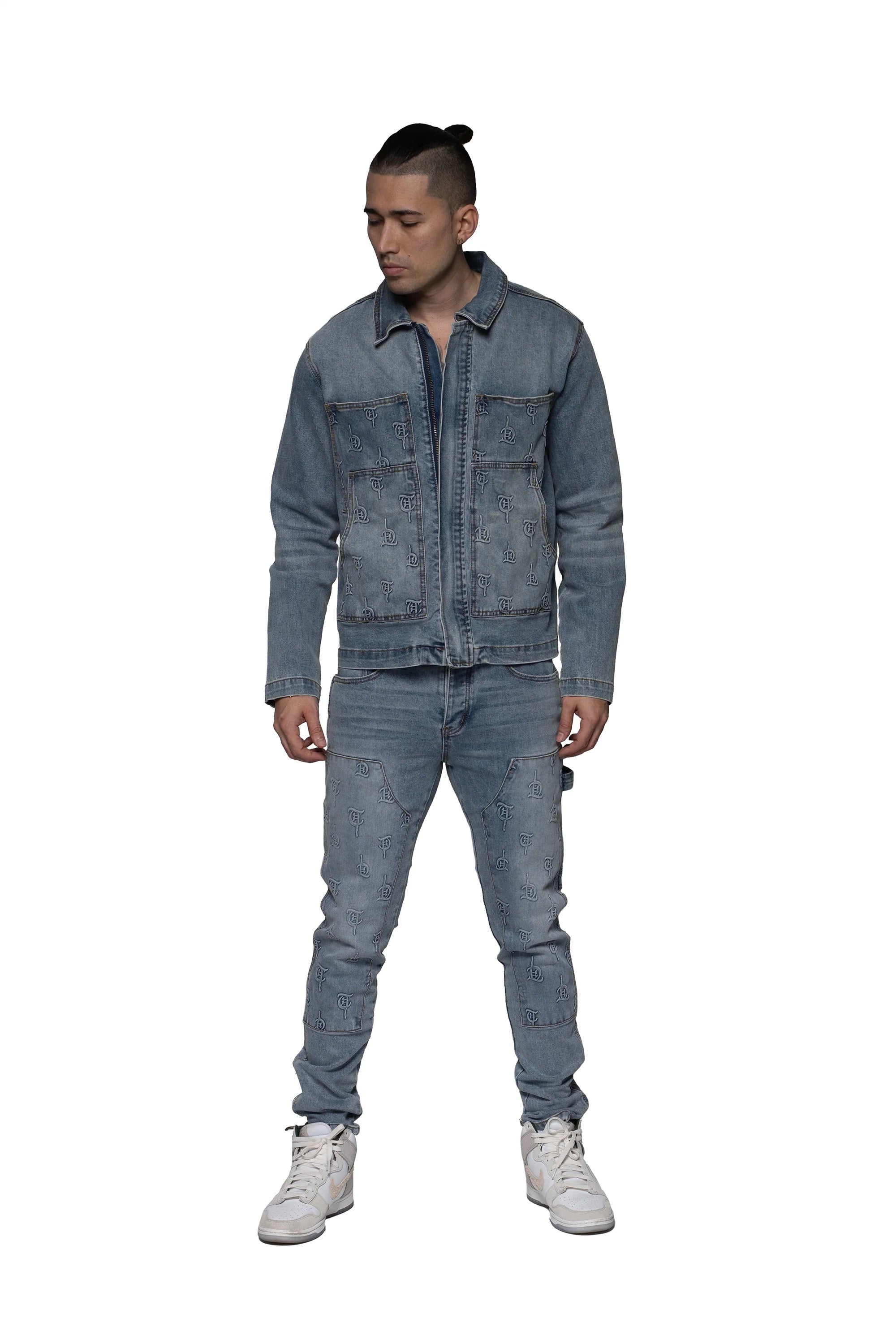 Trnchs "Boujie" Denim Jacket Blue Wash