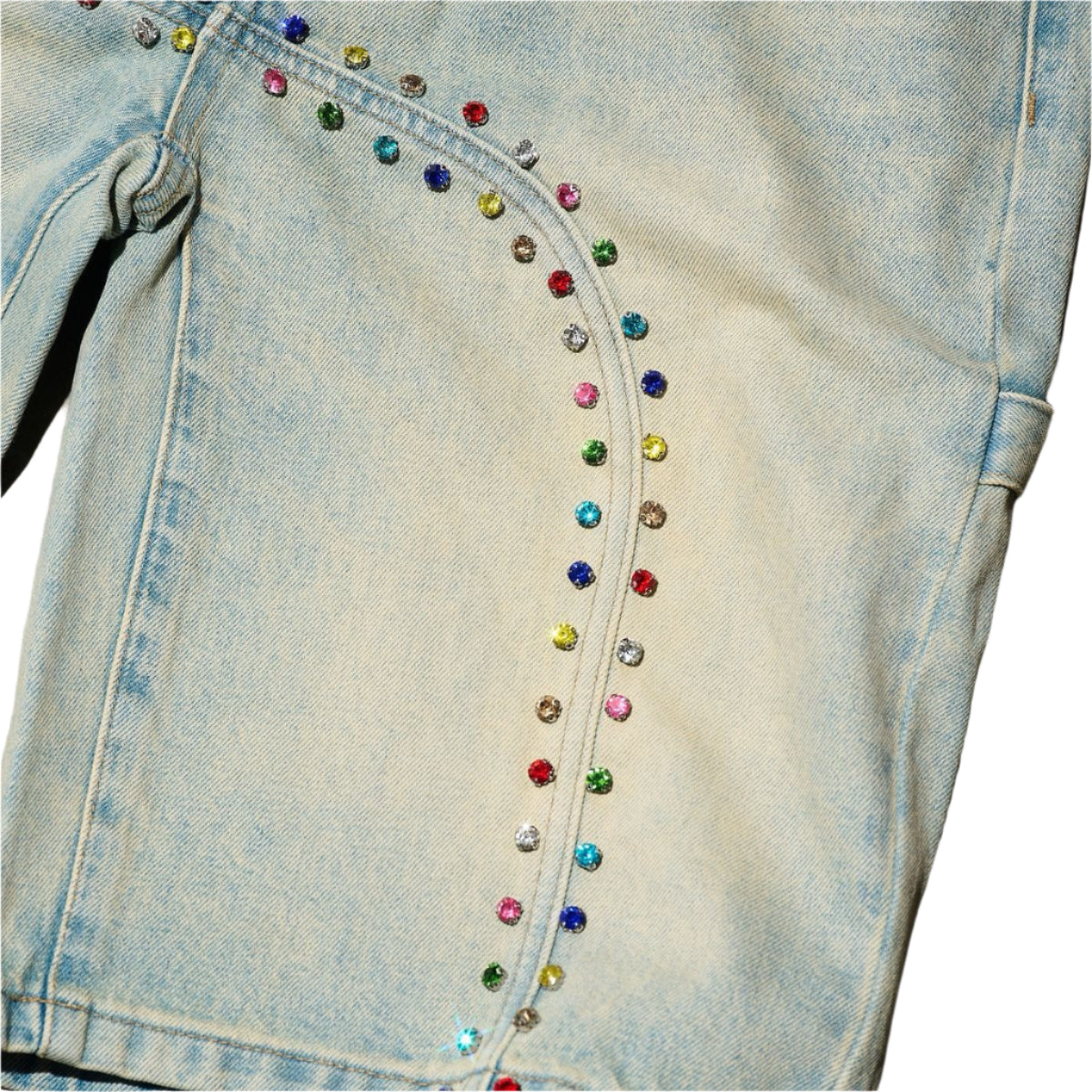 Duaa "Booming" Jewel Shorts Vintage Wash