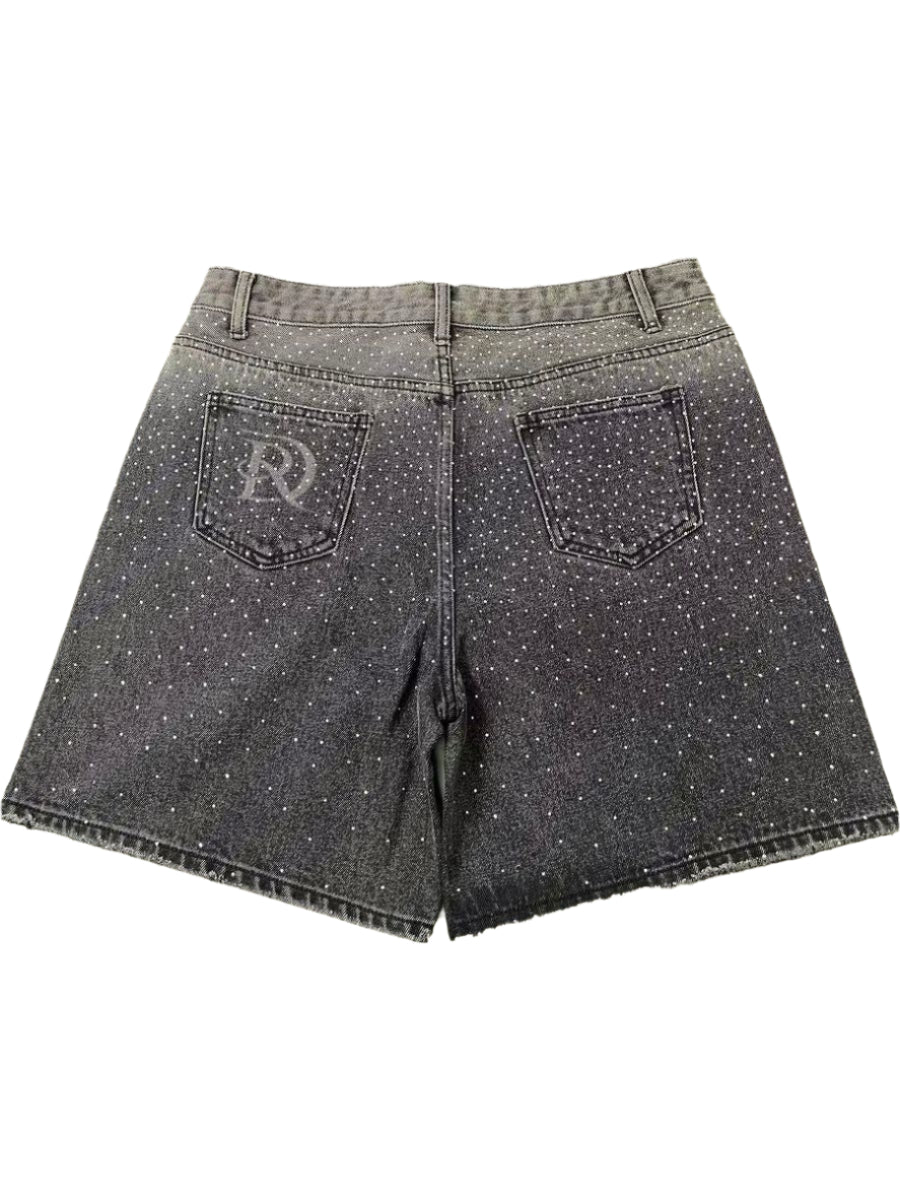 Dry Rot "Mid Night" Grey Diamond Shorts