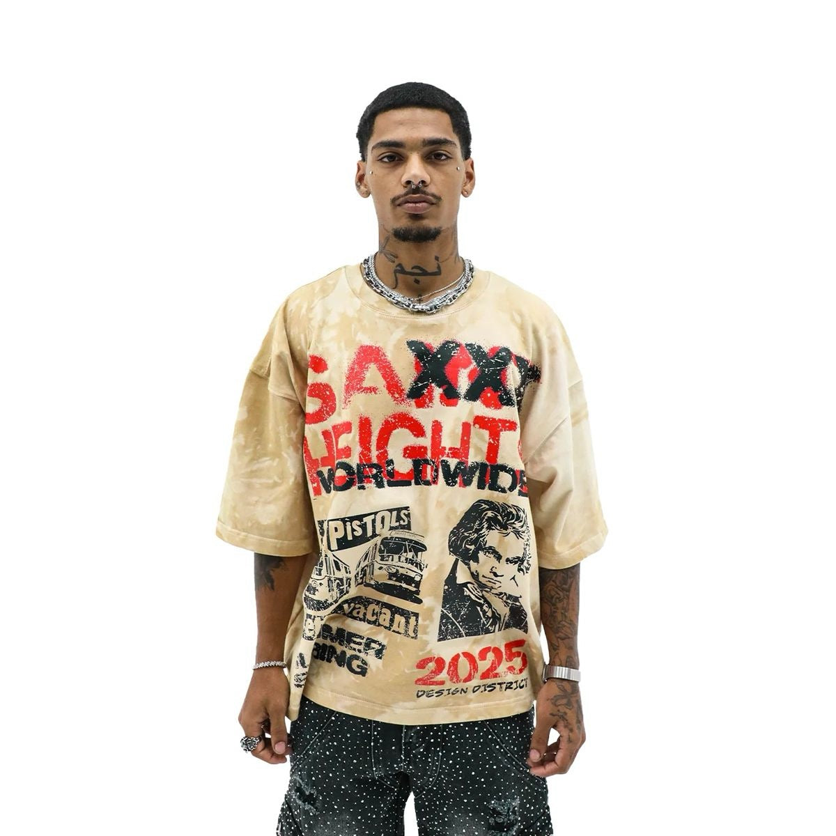 Heights "Saints Heights" Oversized Tee Tan