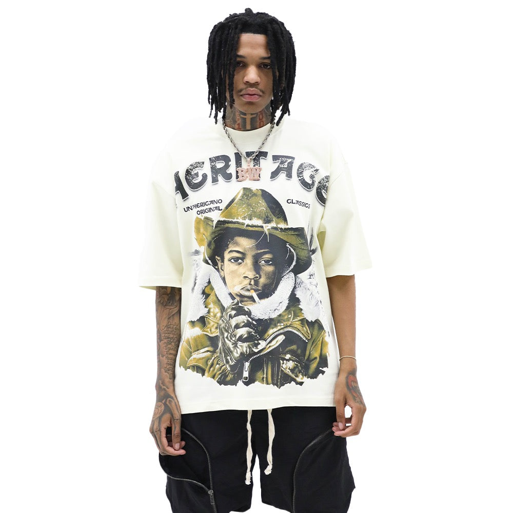 Heights "Heritage Cowboy" Tee Cream