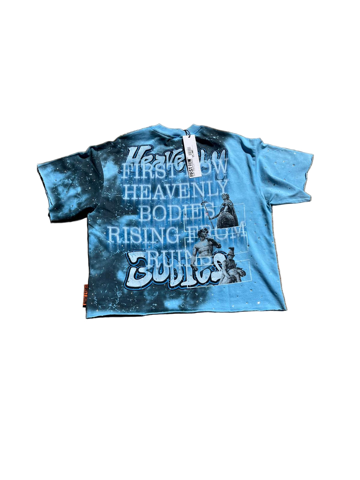 First Row "Life & Death" Cropped Tee Baby Blue