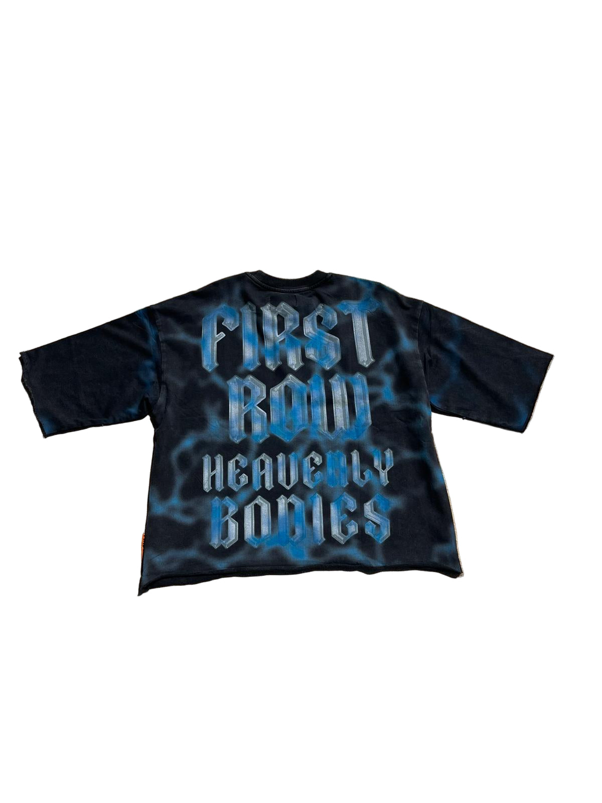 First Row "Blue Flame" Cropped Tee Black