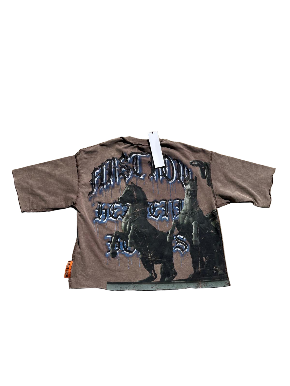 First Row "Freedom Fighter" Cropped Tee Brown