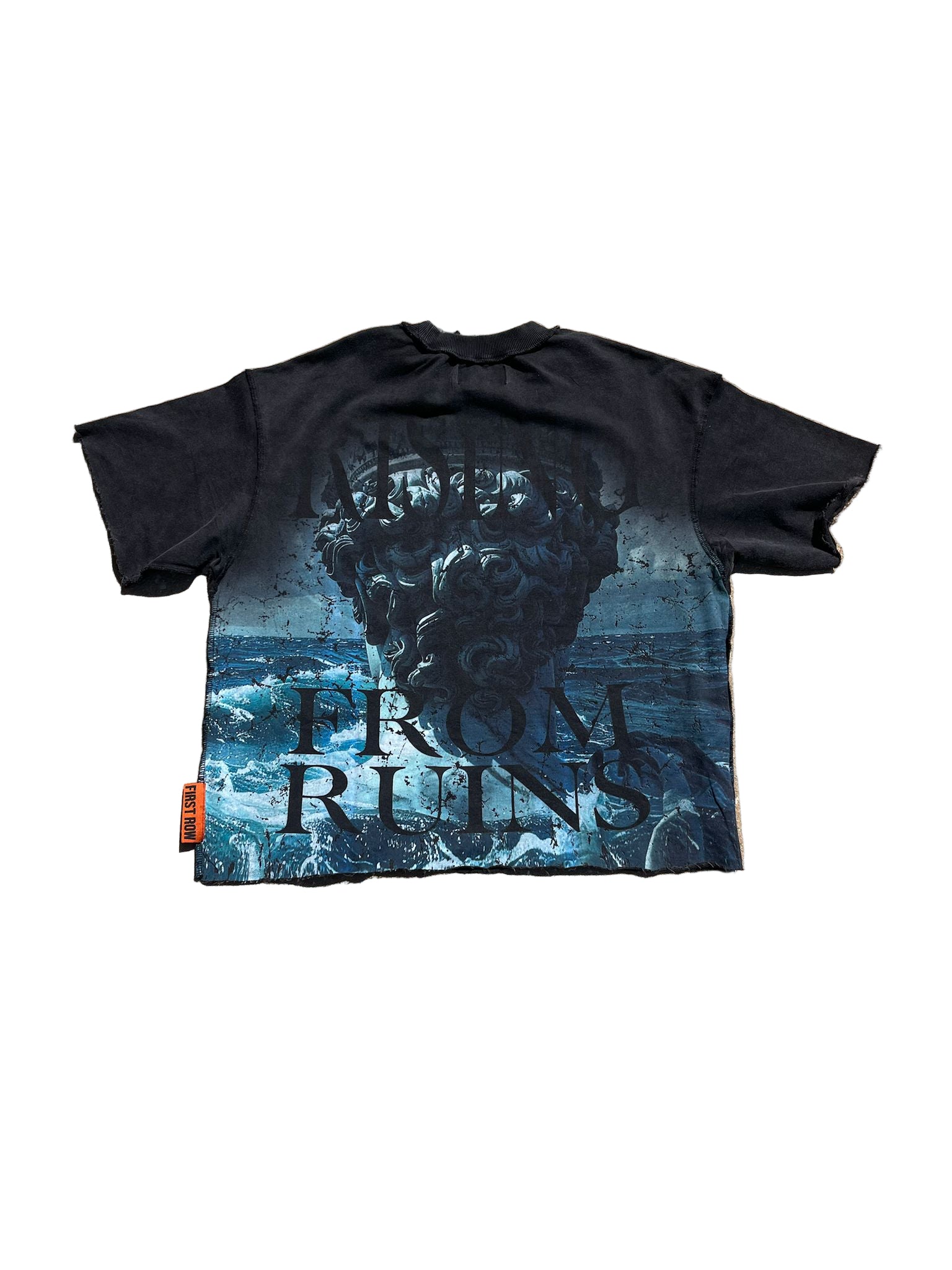 First Row "Liberty" Cropped Tee Black