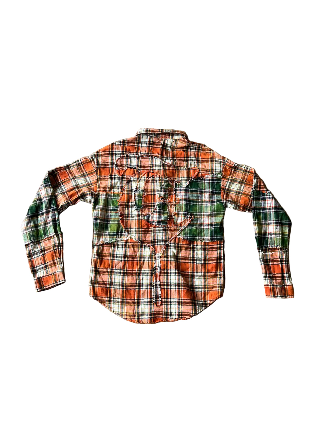 Trnchs "Rip & Repair Woven" Button Up Orange