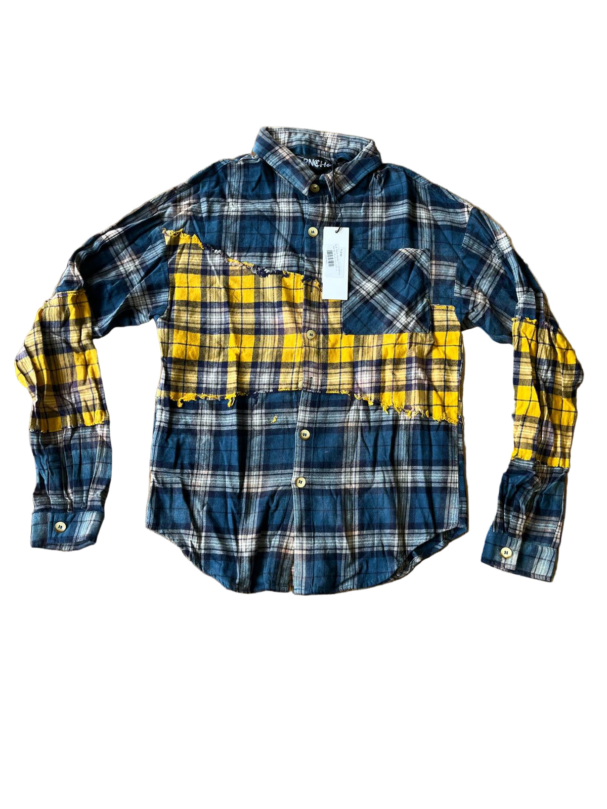 Trnchs "Rip & Repair Woven" Button Up Blue