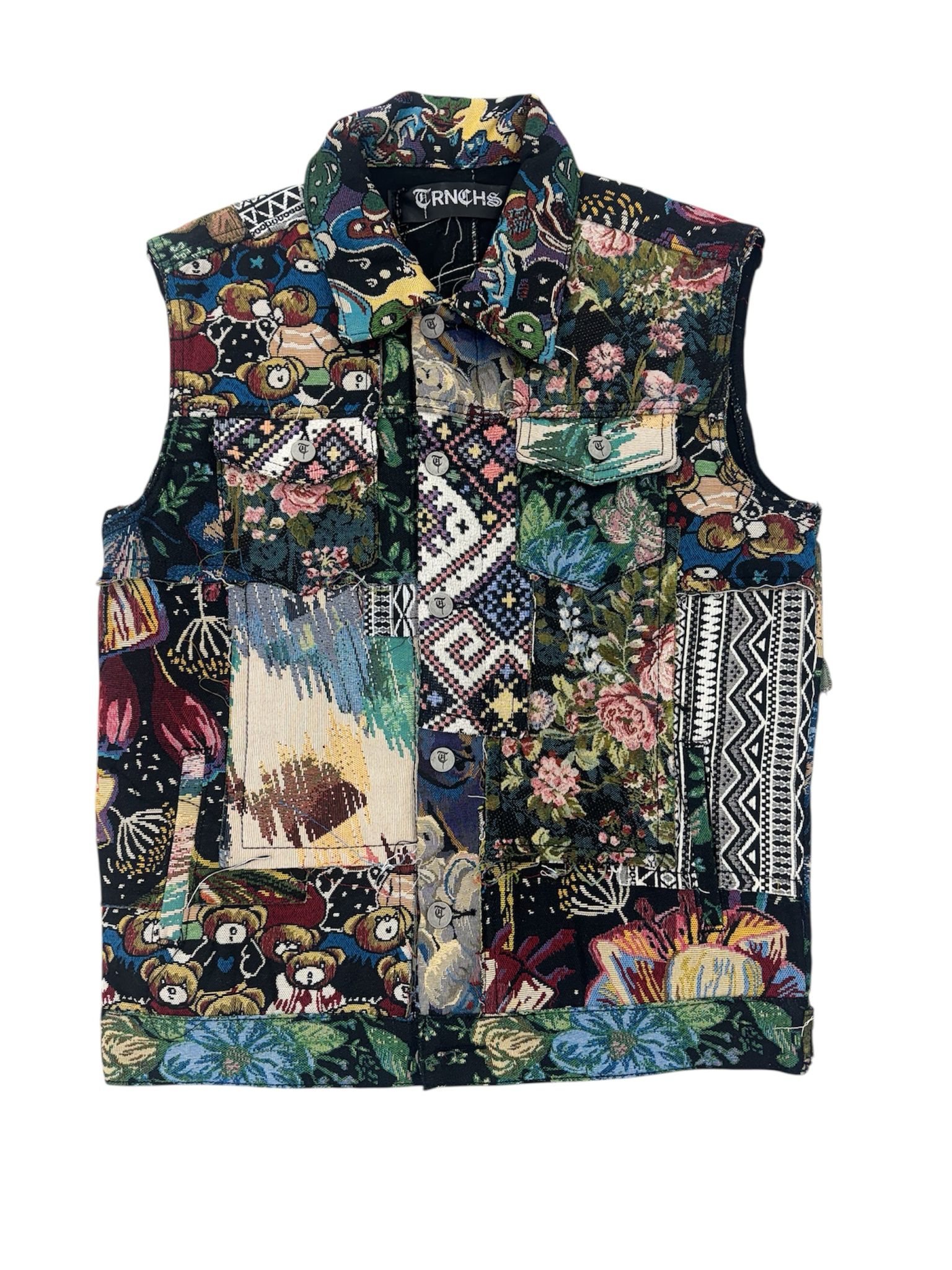 Trnchs "Love" Cut Off Jacket Multi Color