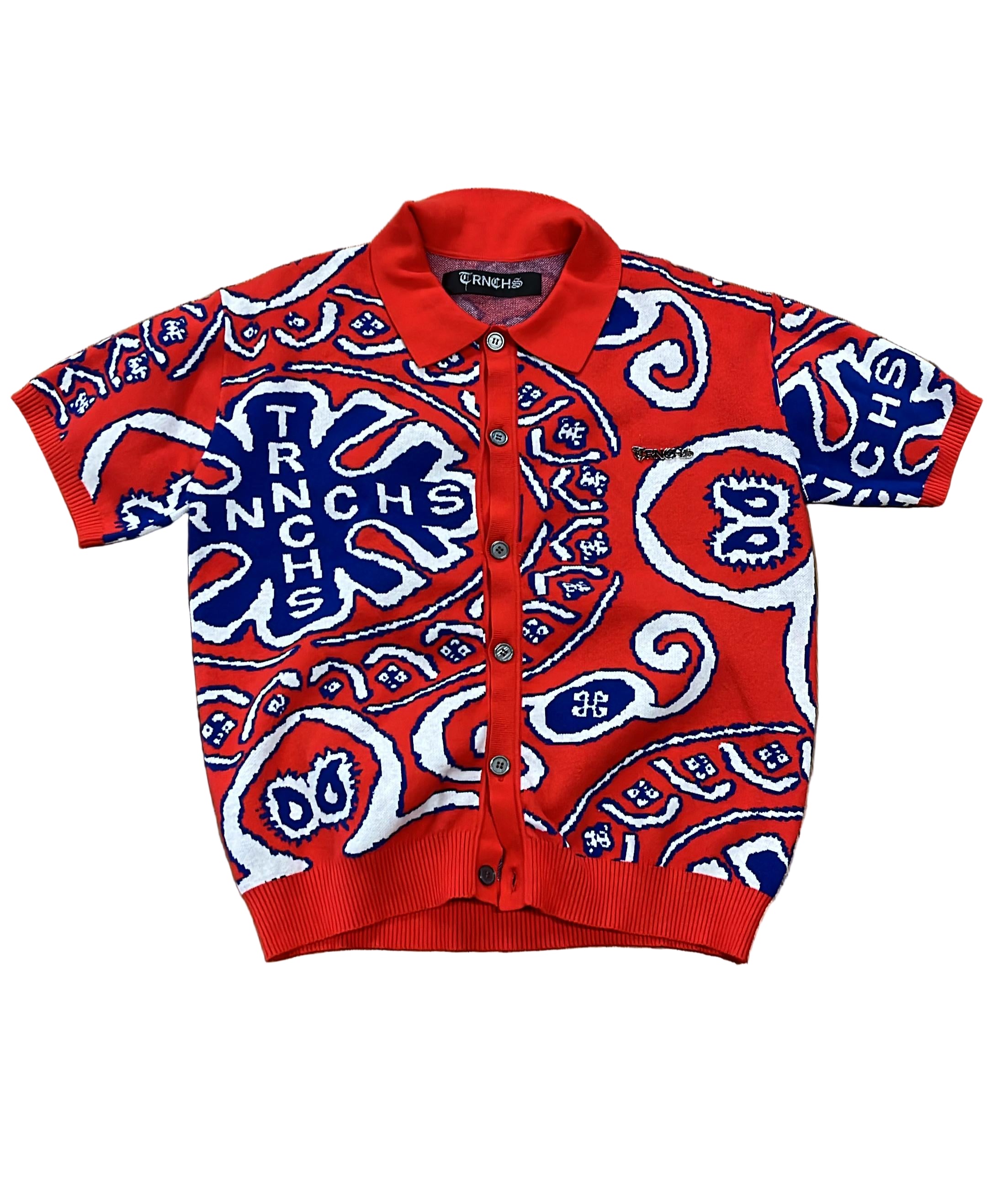 Trnchs "Bandana" Button Up Red
