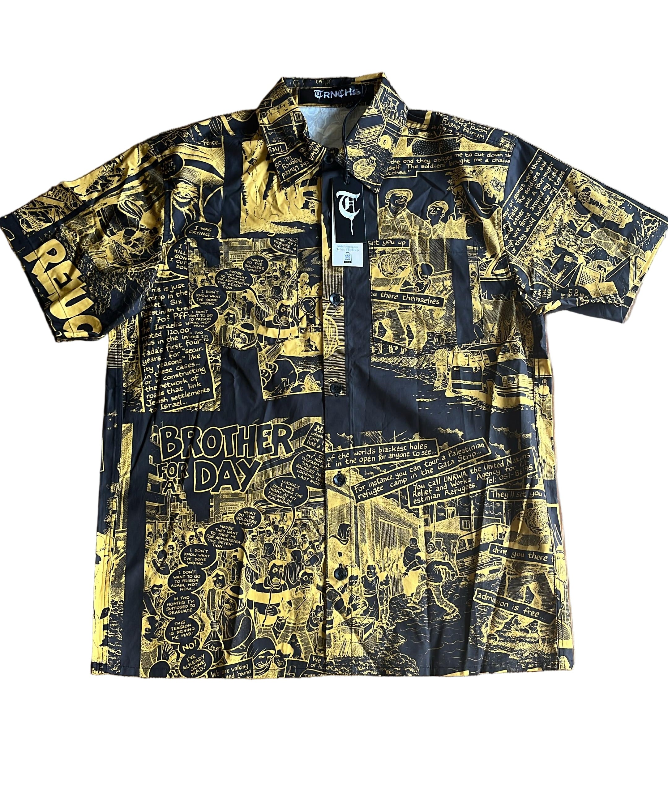 Trnchs "Gaza" Button Up Gold