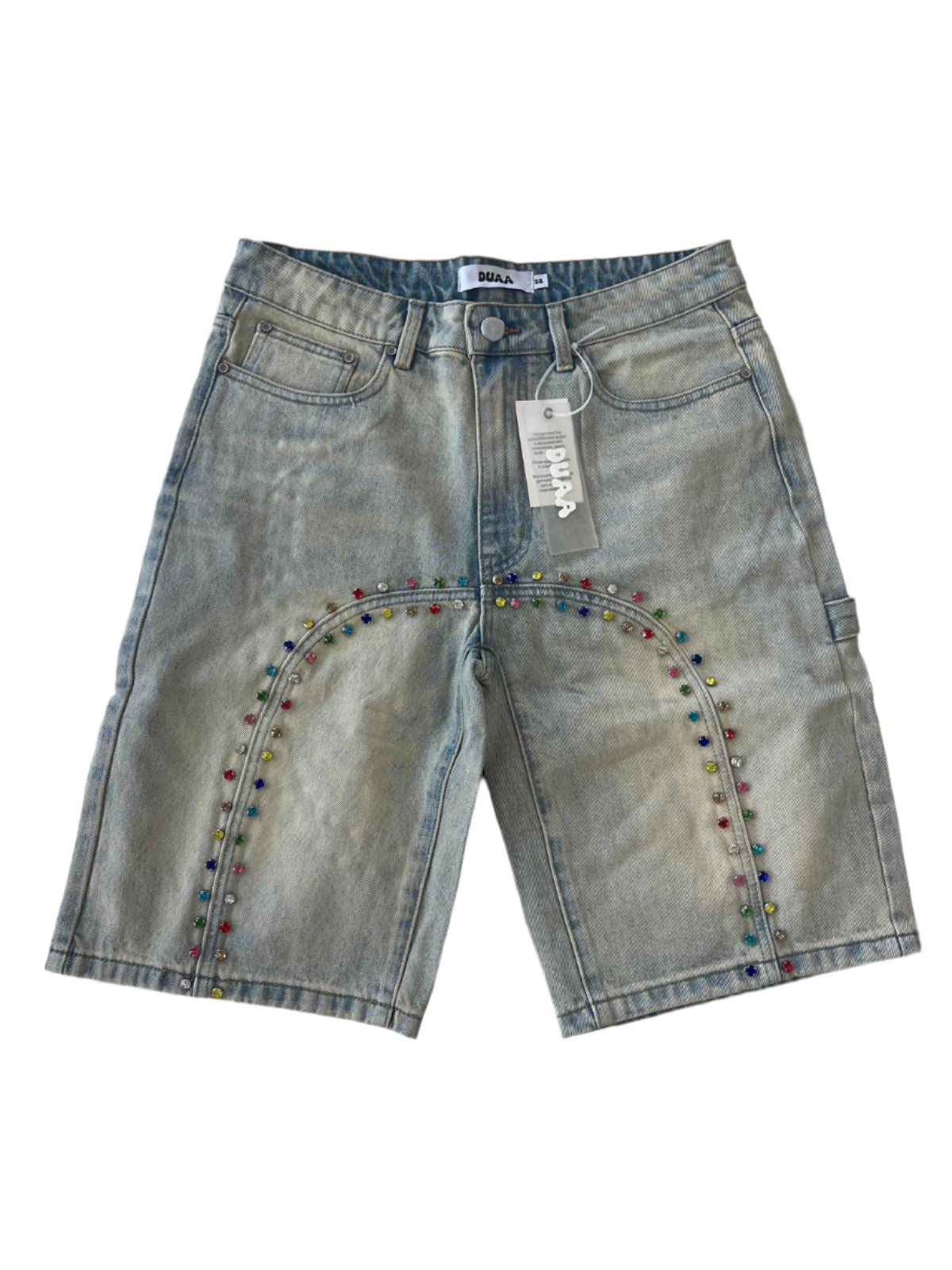 Duaa "Booming" Jewel Shorts Vintage Wash