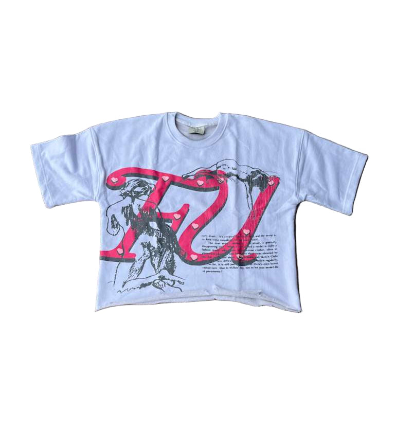 Thumpers Only "Victory" Cropped Tee White