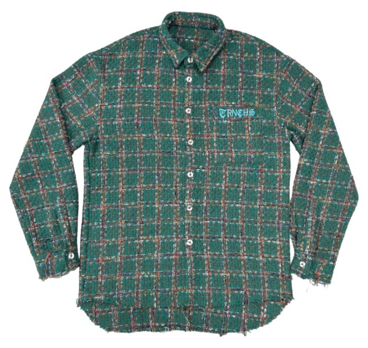 Sale 2PC "UNIQUE CLOTH"  Green Plaid Set