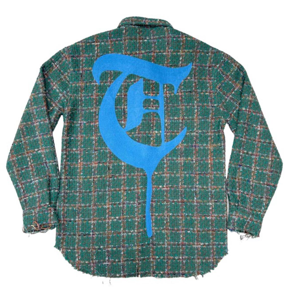 Sale 2PC "UNIQUE CLOTH"  Green Plaid Set