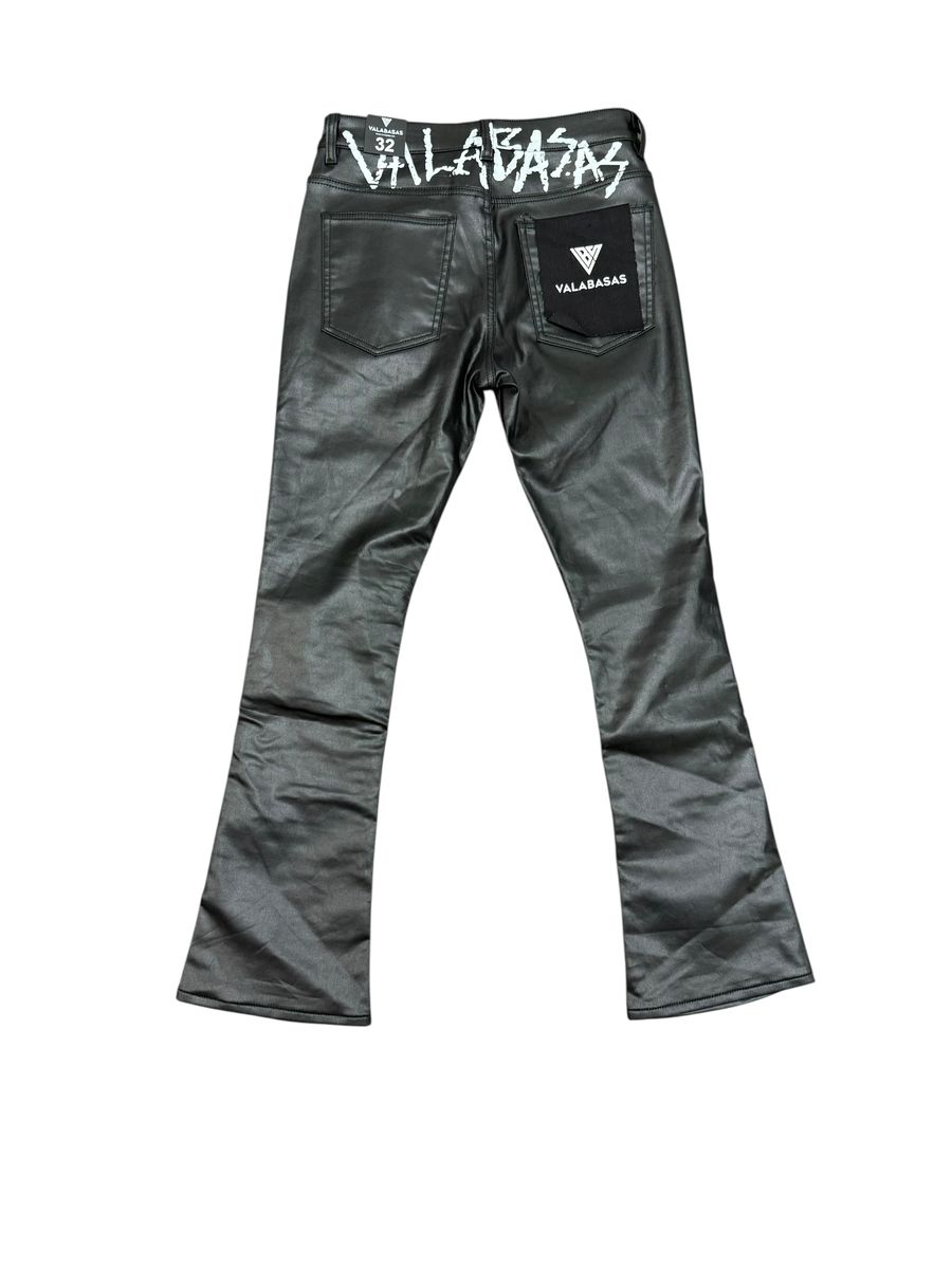 Valabasas "Punctured" Stacked Jeans Black