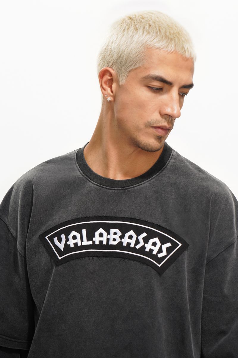 Valabasas "Layered Patch" Tee – Washed Black