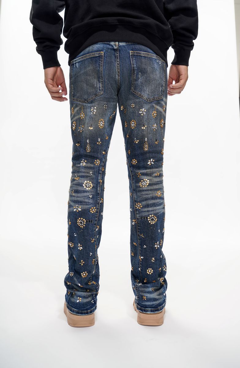 Valabasas "Shea Dark Vintage Blue Stacked Jeans