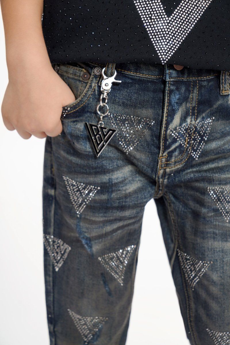Valabasas "Show Kids Dark Dirty Blue Stacked Jeans