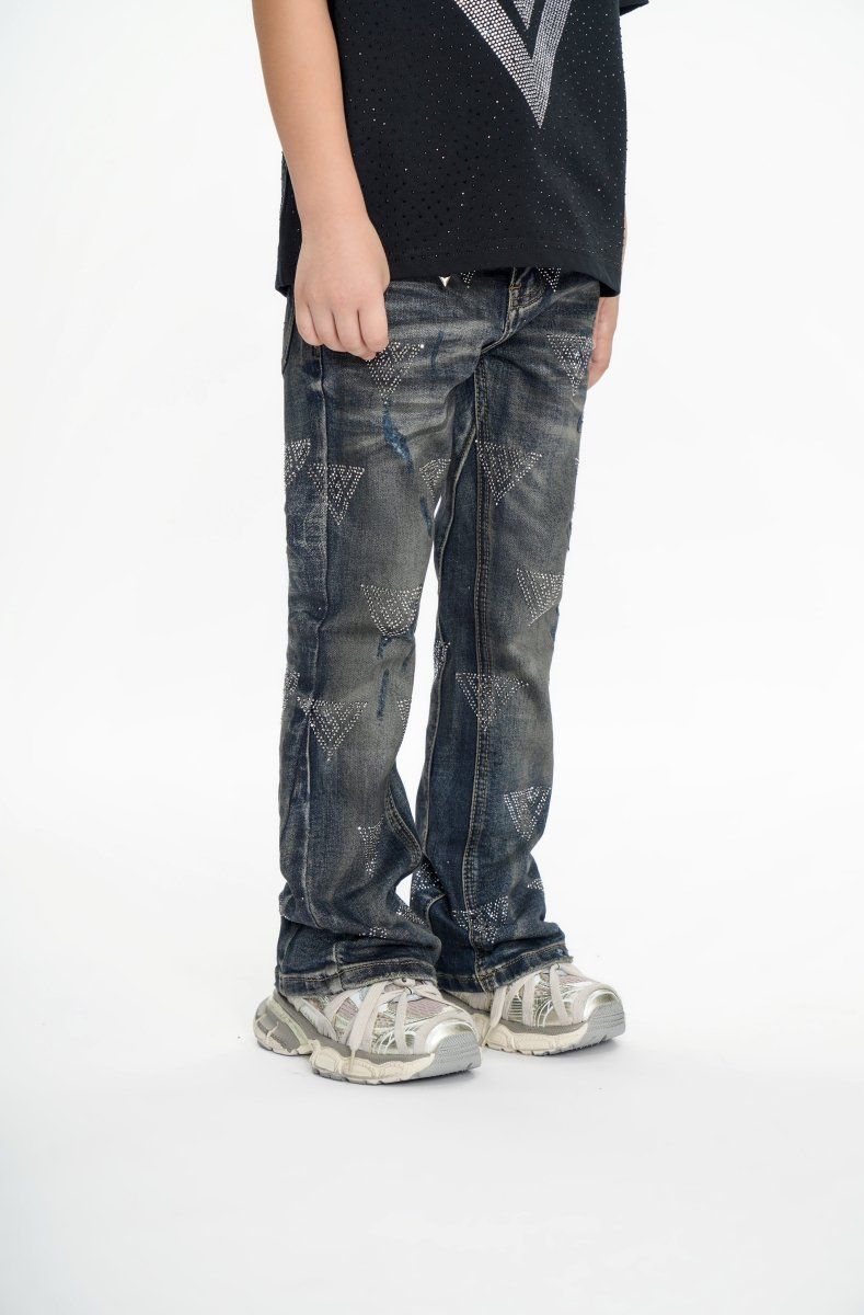 Valabasas "Show Kids Dark Dirty Blue Stacked Jeans