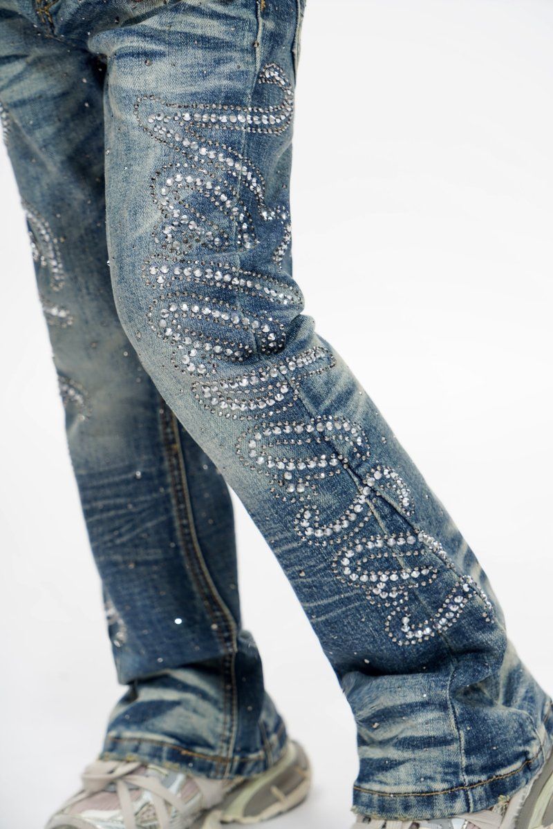 Valabasas "Lattice Kids Dark Blue Skinny Jeans