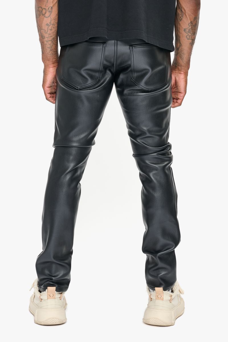 Valabasas "Kawas" Skinny Black Leather Jean