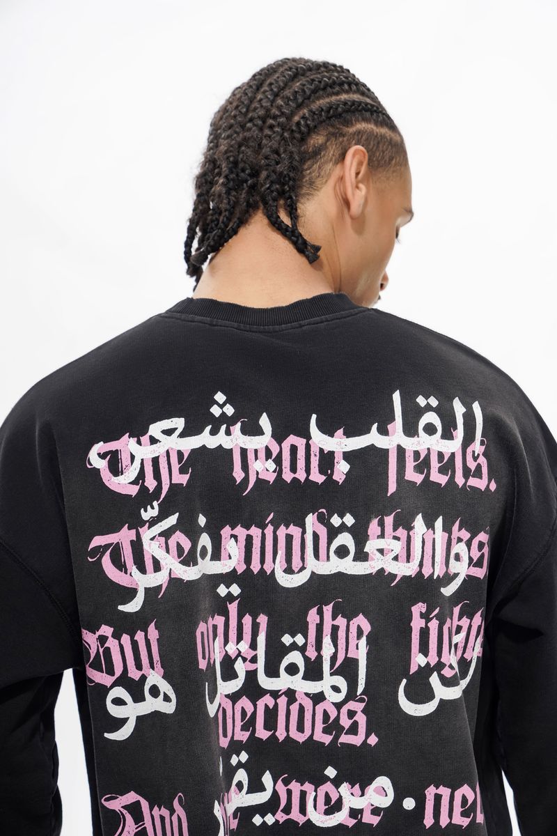 Trnchs ""HEART & MIND" Black Sweater