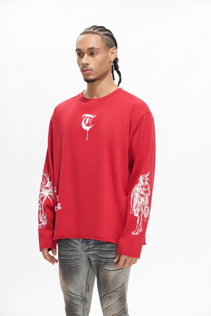 Trnchs "BUILT BY BLOOD" Red Long Sleeve