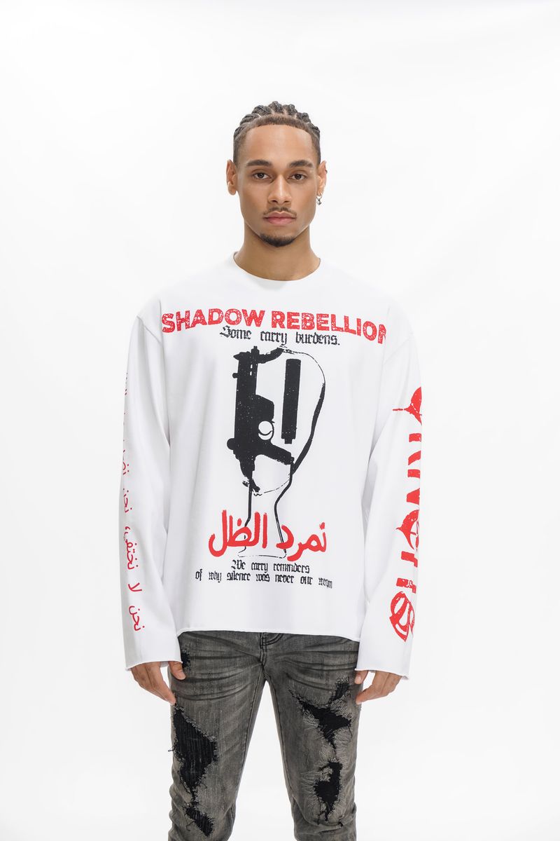Trnchs "SHADOW REBELLION" White Long Sleeve