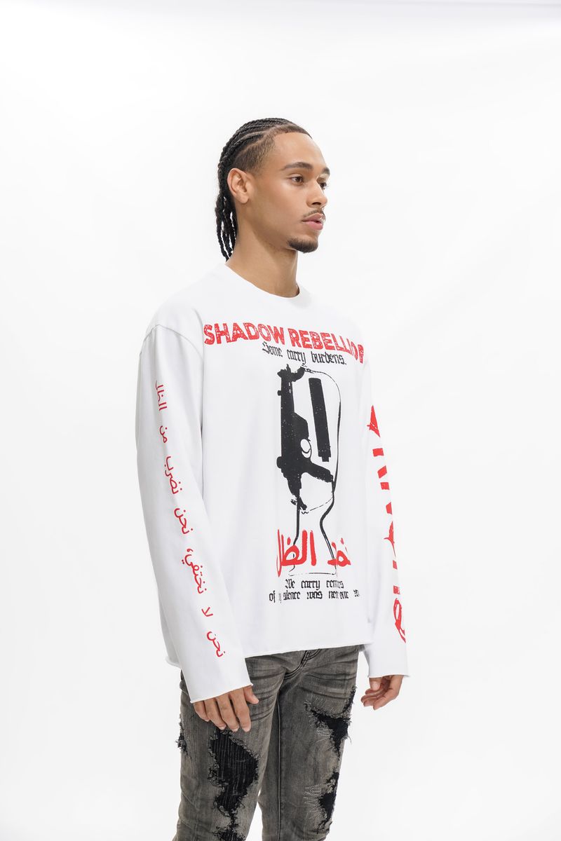 Trnchs "SHADOW REBELLION" White Long Sleeve