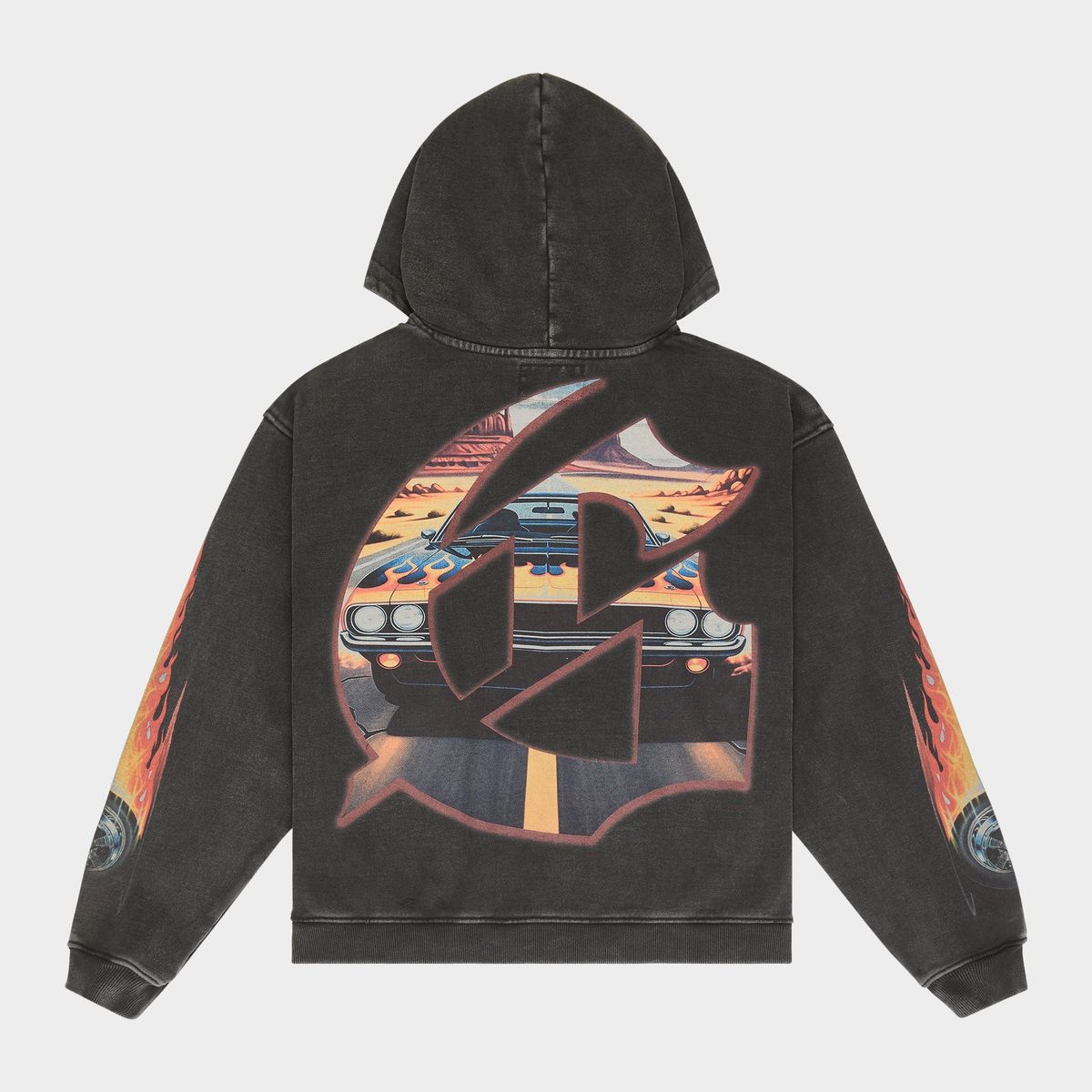 Godspeed “On the Run II" Hoodie (Black wash)