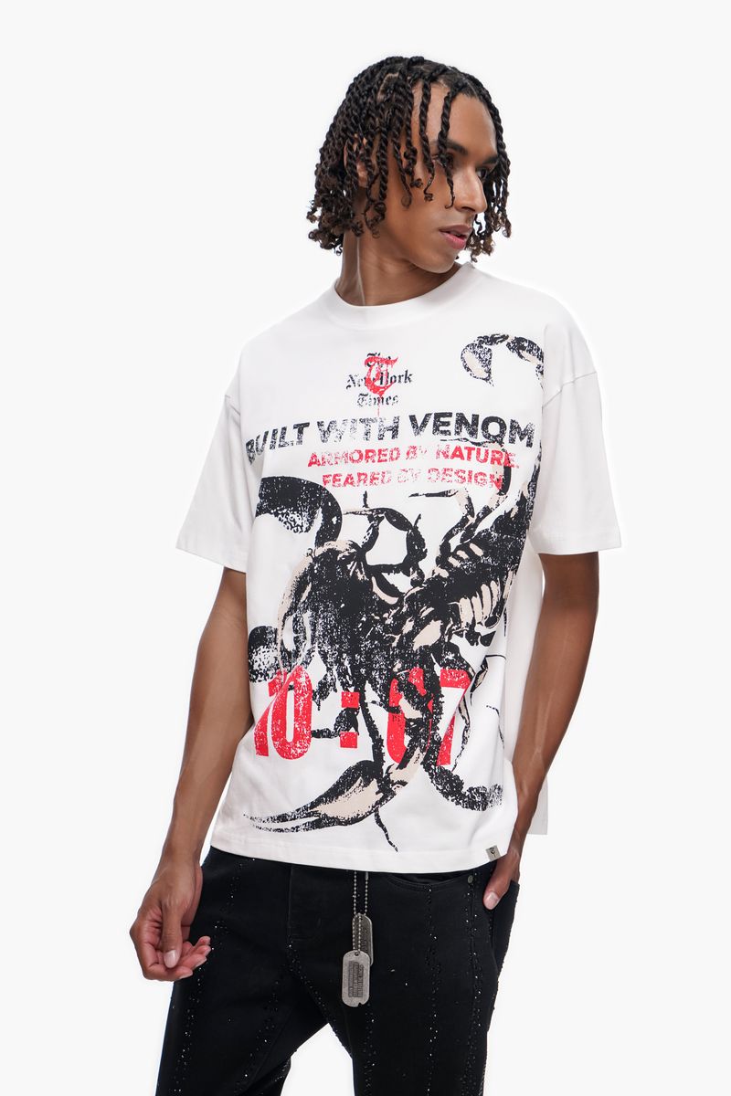 Trnchs "BUILT IN VENOM" White Tee