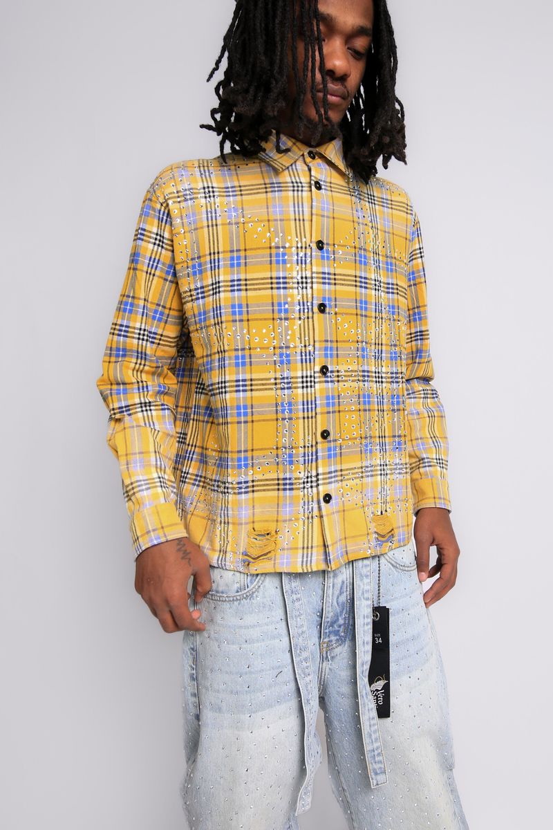 Vero Santi  "HALO Flannel Button Up