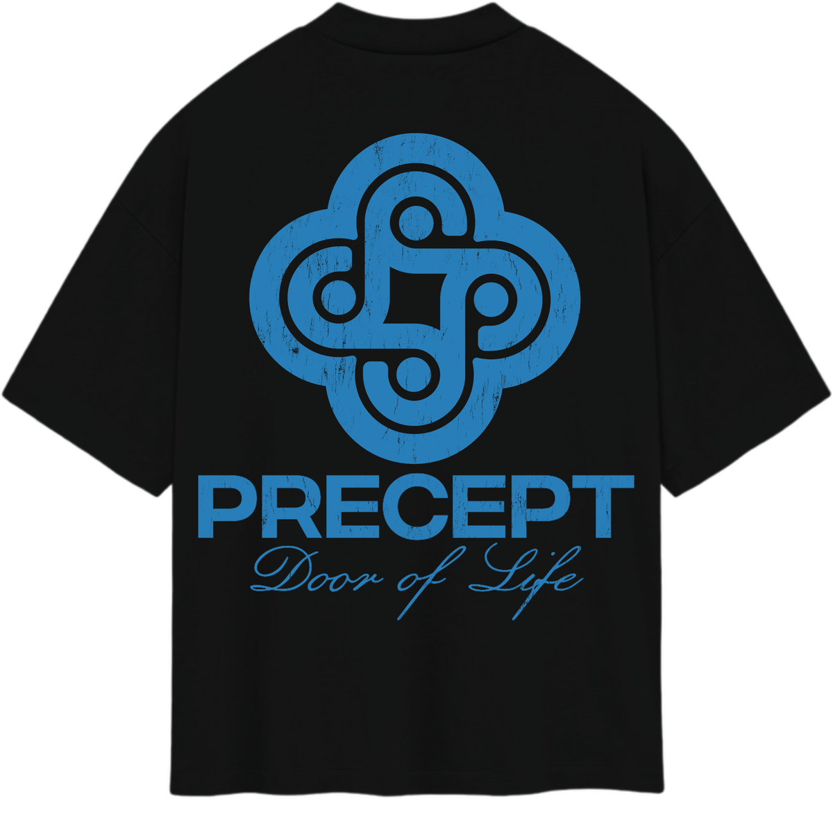 Precept 'Warrior Cupid' black graphic tee, alternate view.