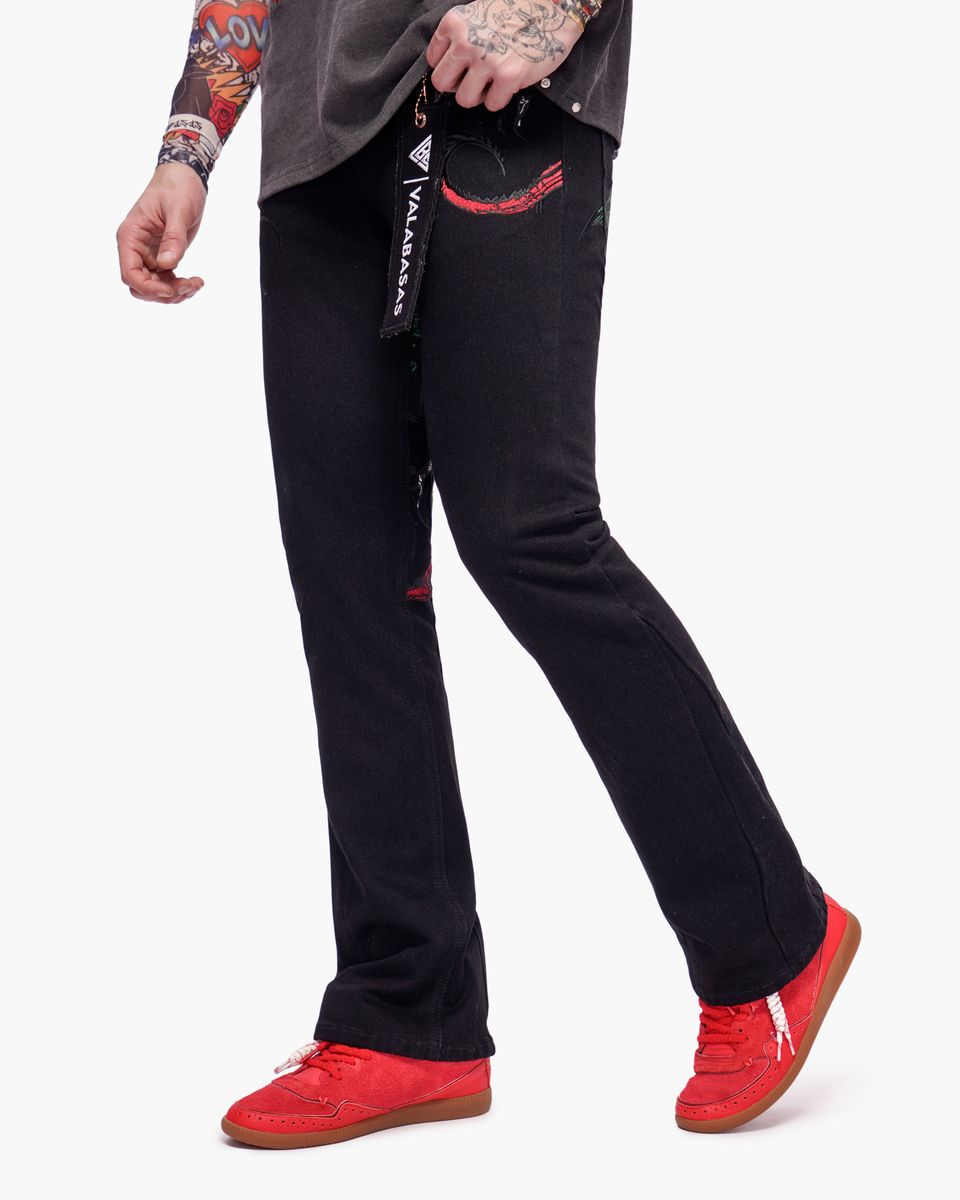 Valabasas “Ryu” Stacked Denim – Black Wash