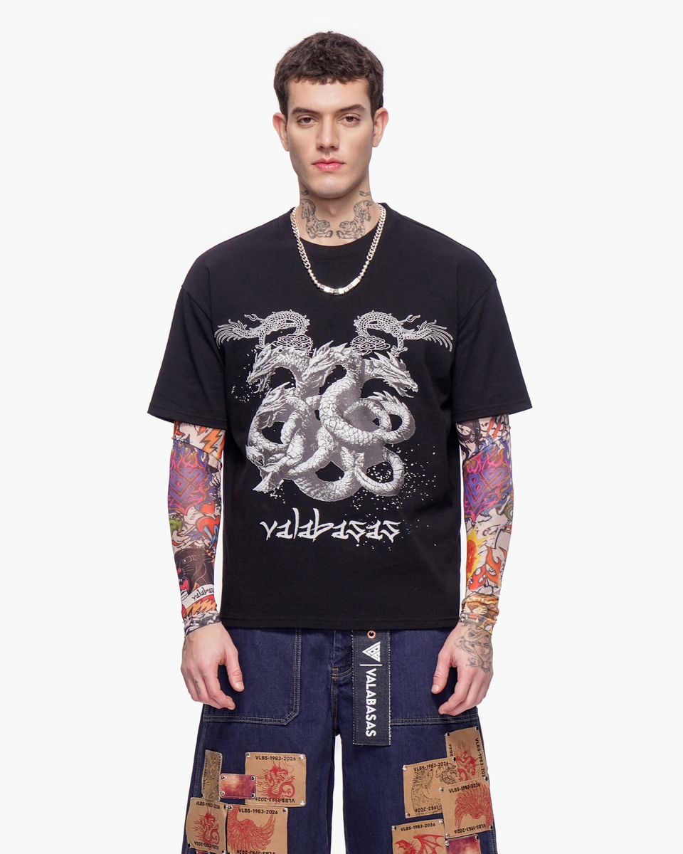 Valabasas “ZANKAI” Dragon Long Sleeve Tee – Black