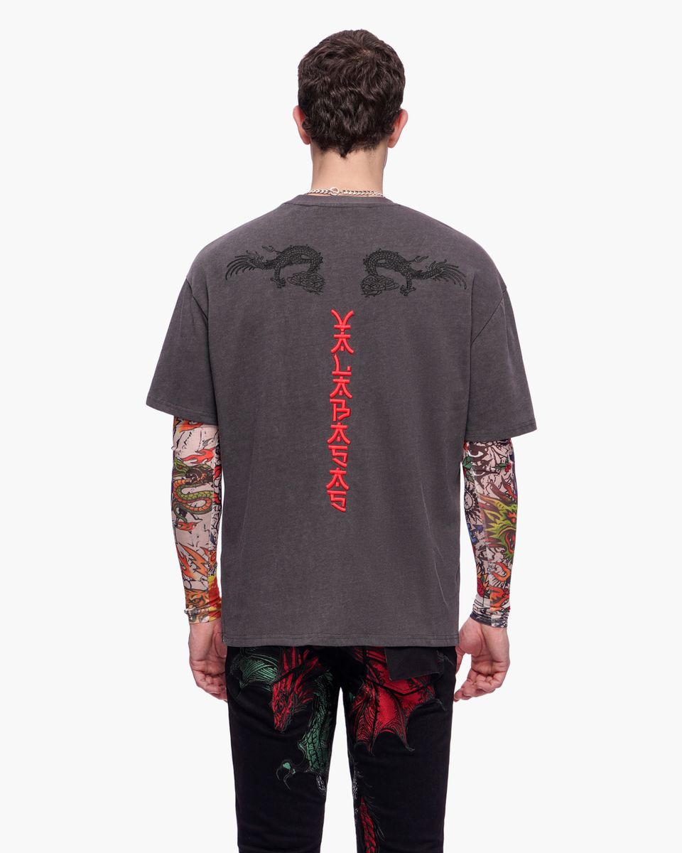 Valabasas “OKIRI” Dragon Long Sleeve Tee – Gray