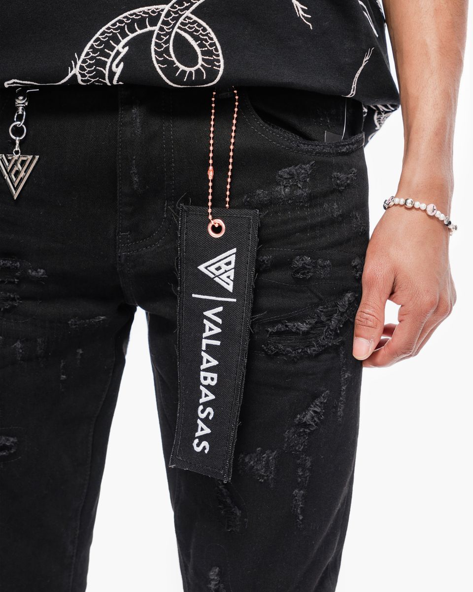 Valabasas “COLLAGE” Skinny Denim- Jet Black