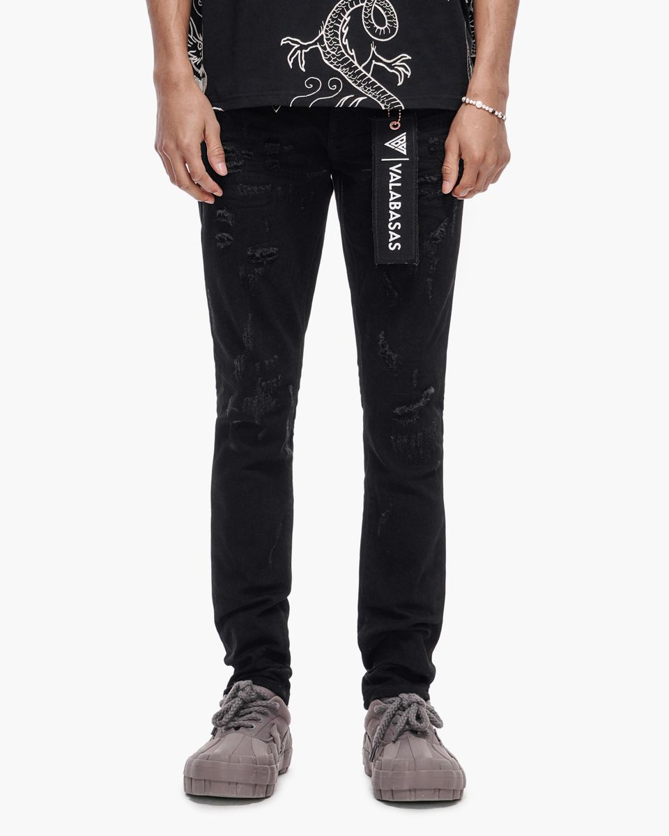 Valabasas “COLLAGE” Skinny Denim- Jet Black