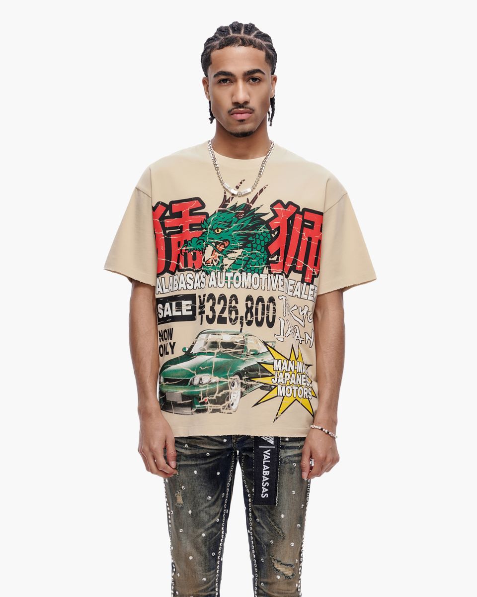 Valabasas “Japanese Motors” Tee – Sand