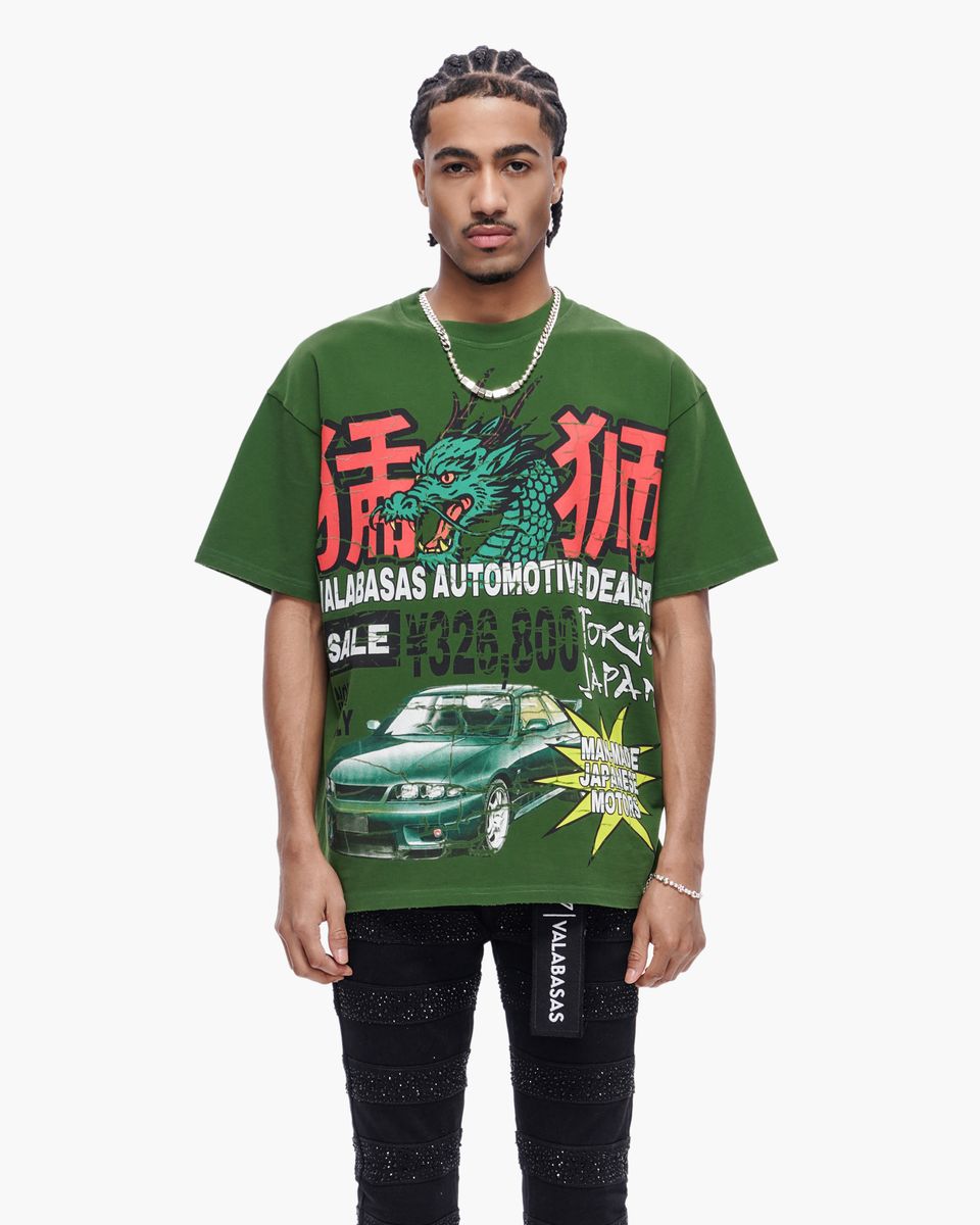 Valabasas “Japanese Motors” Tee – Green
