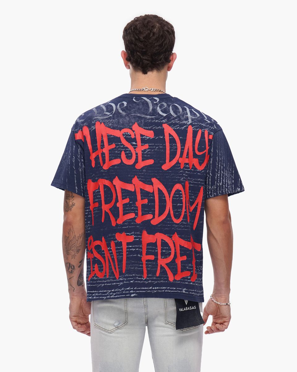 Valabasas "Freedom" Tee – Navy Blue